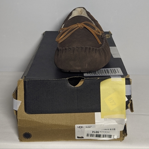 NEW UGG Mens Suede Olsen Moccasin Espresso Sz 16 - Picture 4 of 4
